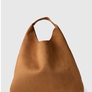 Vegan Brown Suede Tote Bag